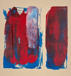 Figures in Red and Blue Waiting 1986
