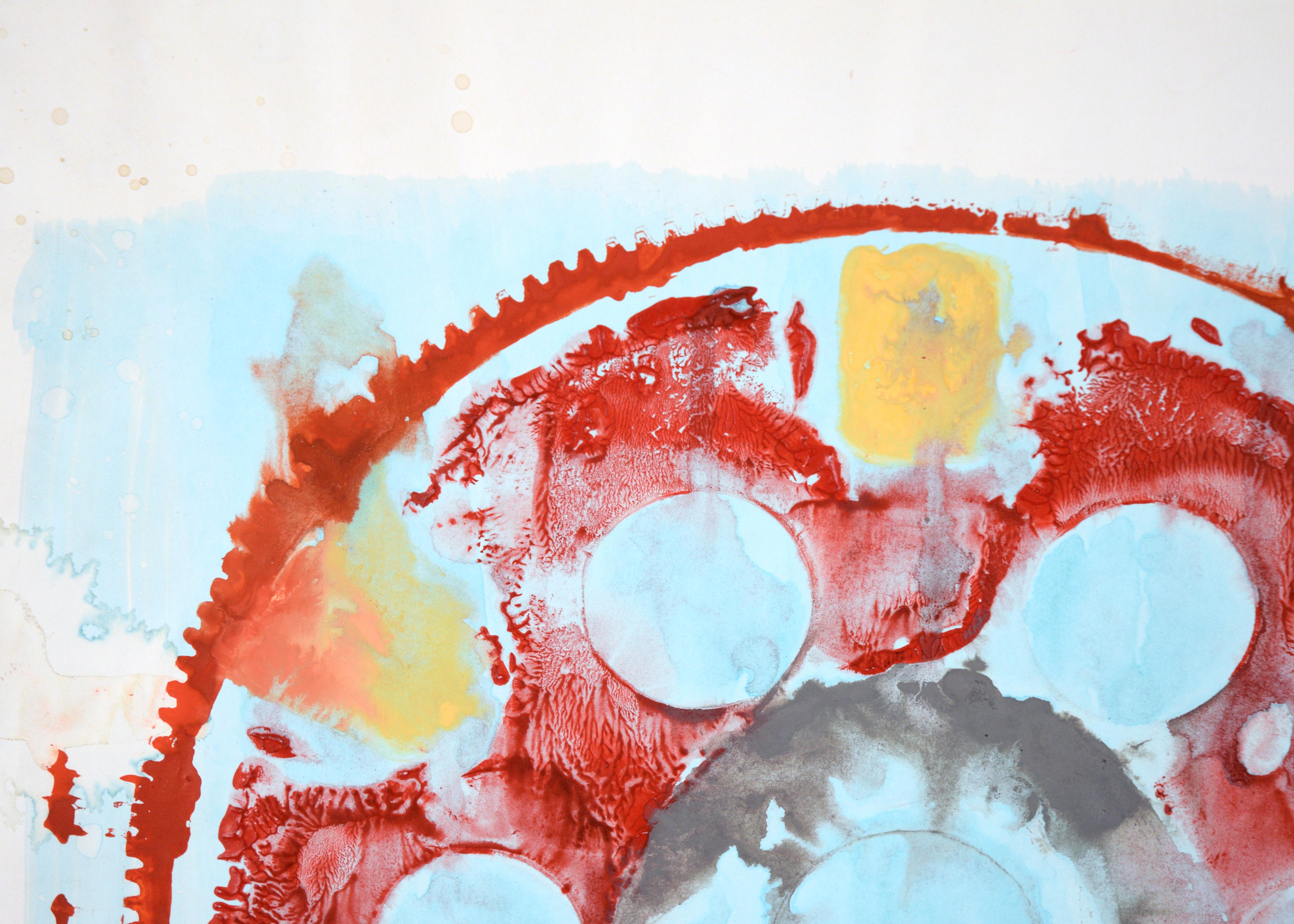 Get in Gear II - Mandala d'expressionniste abstrait géométrique en acrylique sur papier - Painting de Ricardo de Silva