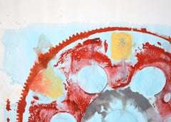 Get in Gear II- Geometric Abstract Expressionist Mandala in Acrylic on Paper