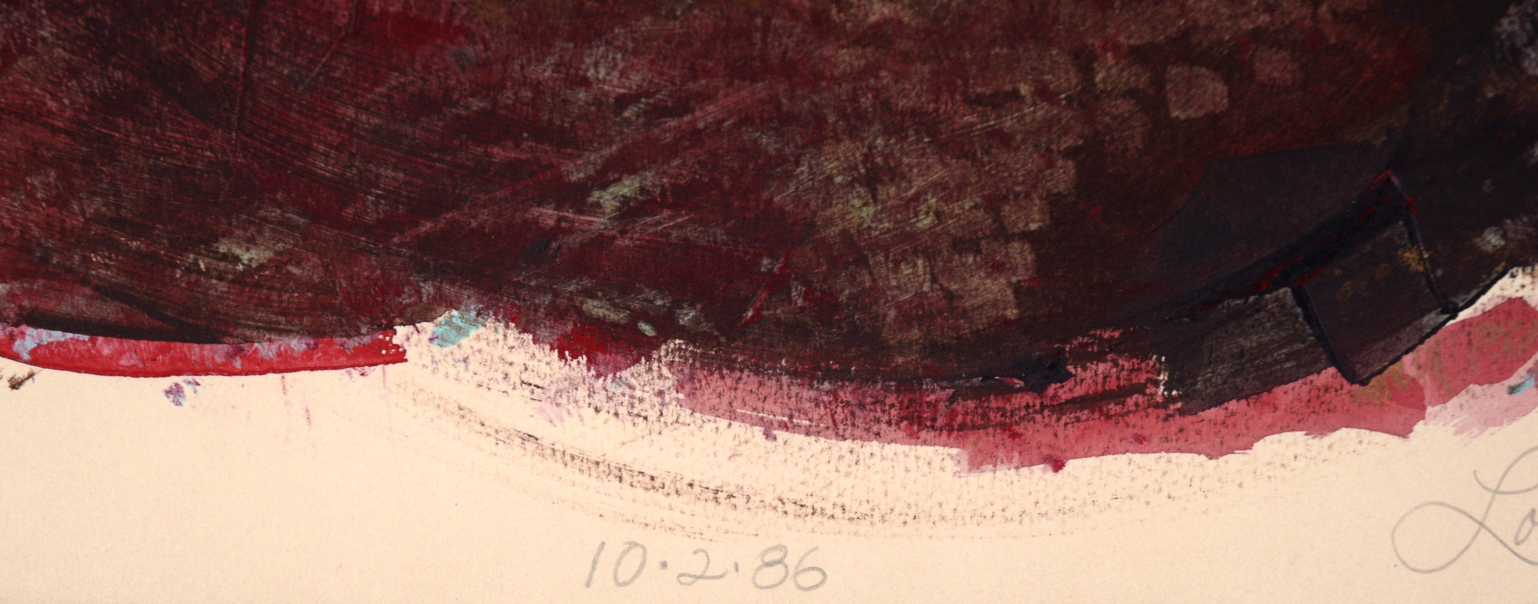 « Locked Out » - Un visage et une figure en acrylique sur papier en vente 3