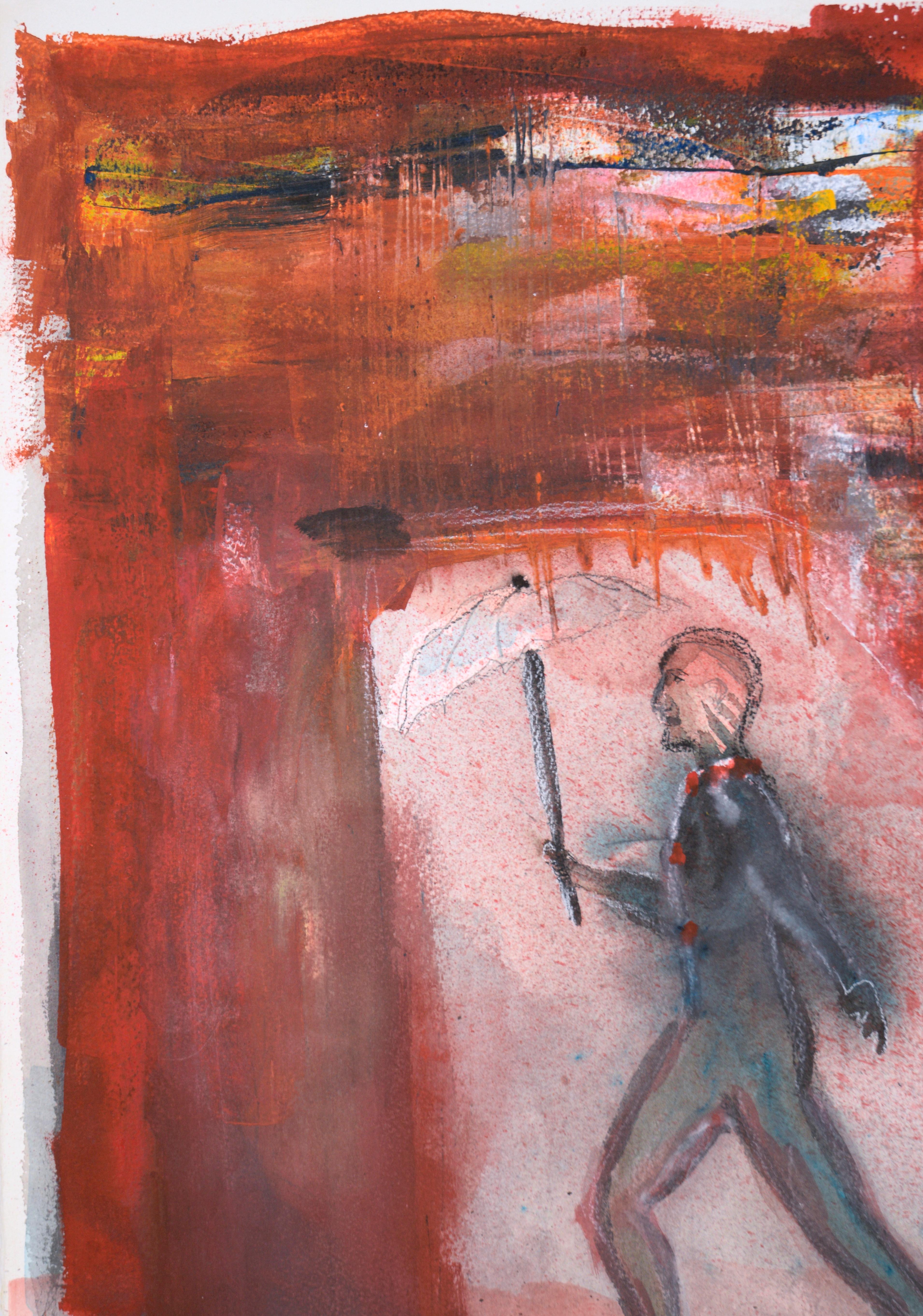Der Mann auf Draht – Abstrakter Expressionismus „Die großen Wandendas“ – Painting von Ricardo de Silva