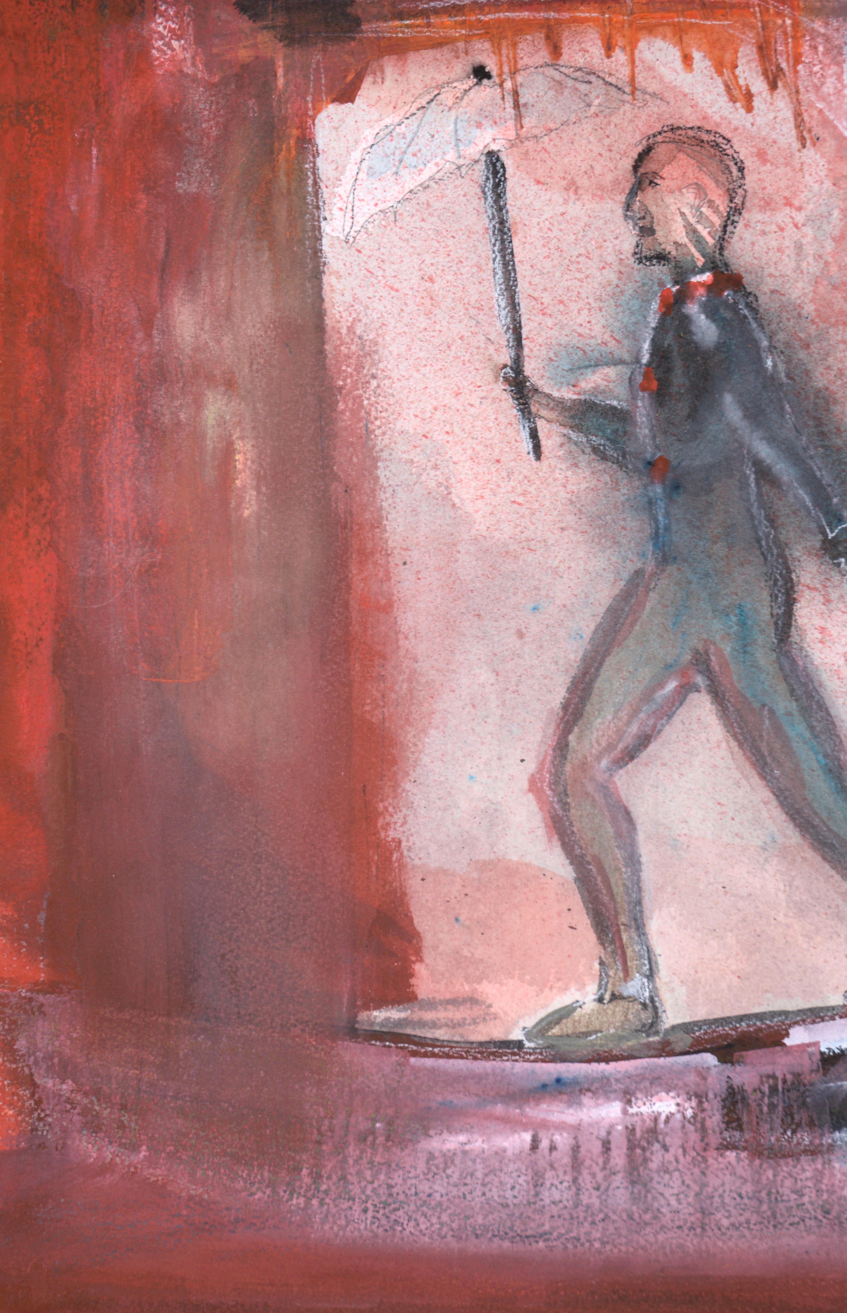 Der Mann auf Draht – Abstrakter Expressionismus „Die großen Wandendas“ im Angebot 3