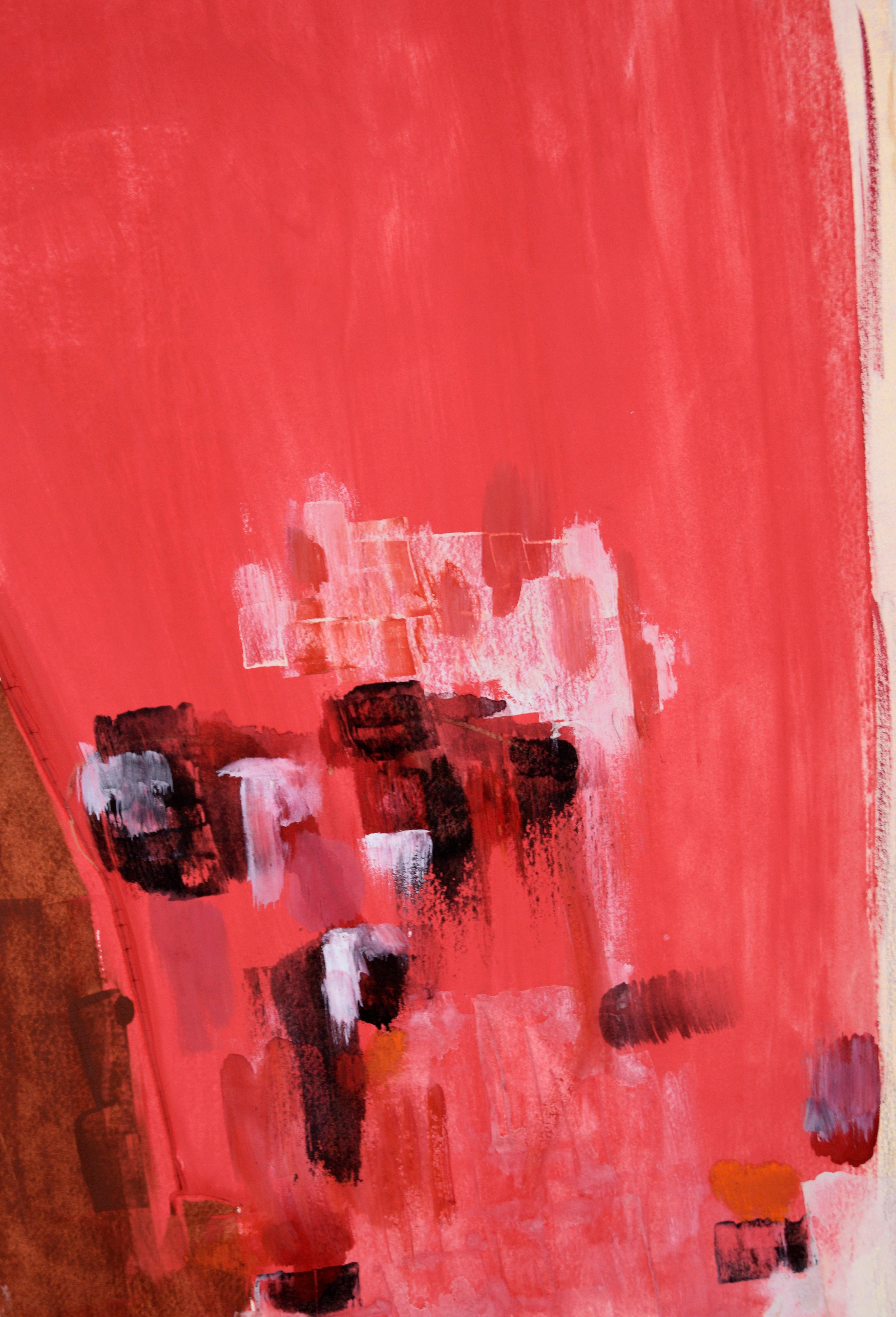 Mindbender - Espressionismo astratto - Abstract Painting Rosso di Ricardo de Silva