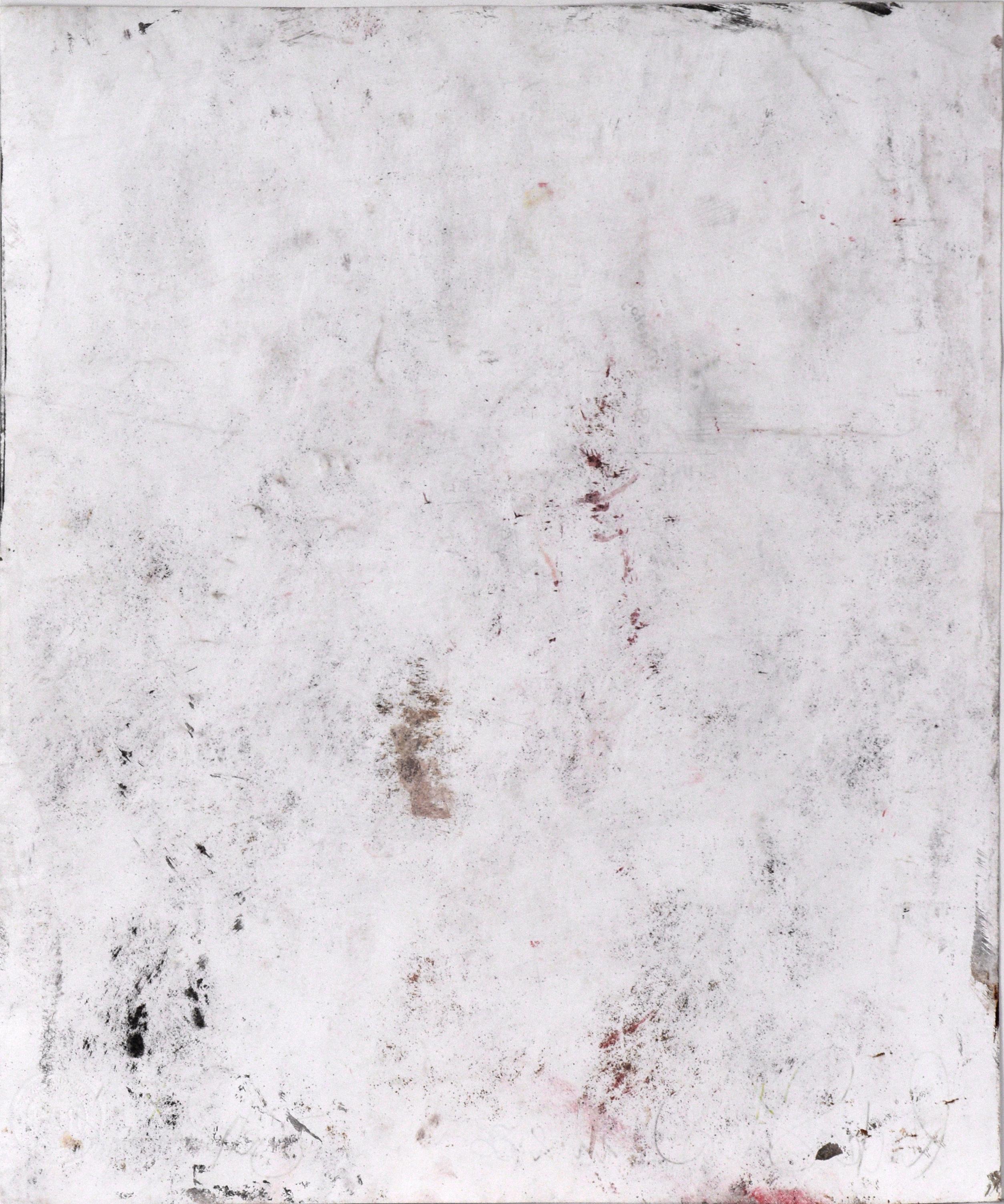 Dipinto originale d'epoca della scuola latino-americana raffigurante un Self-Portrait dell'artista - Abstract Painting Grigio di Ricardo de Silva