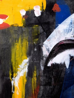 Primary Colors in Acrylic on Textured Paper Abstract Expressionist San Francisco