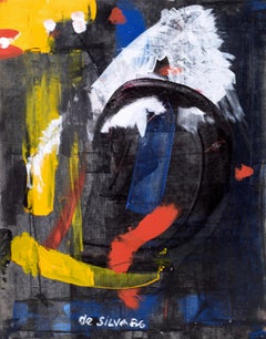 Primary Farben in Acryl auf strukturiertem Papier, Abstrakter Expressionismus, San Francisco