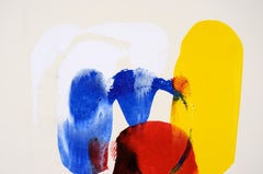 Primary Monument - Abstract Impressionist Composition in Acrylic on Paper