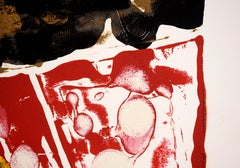 Red Monument - Abstract Composition in Acrylic on Paper