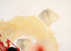 Red Strike - Composizione espressionista astratta in acrilico su carta