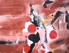 Sepia Abstract Expressionist Composition in Acrylic on Paper