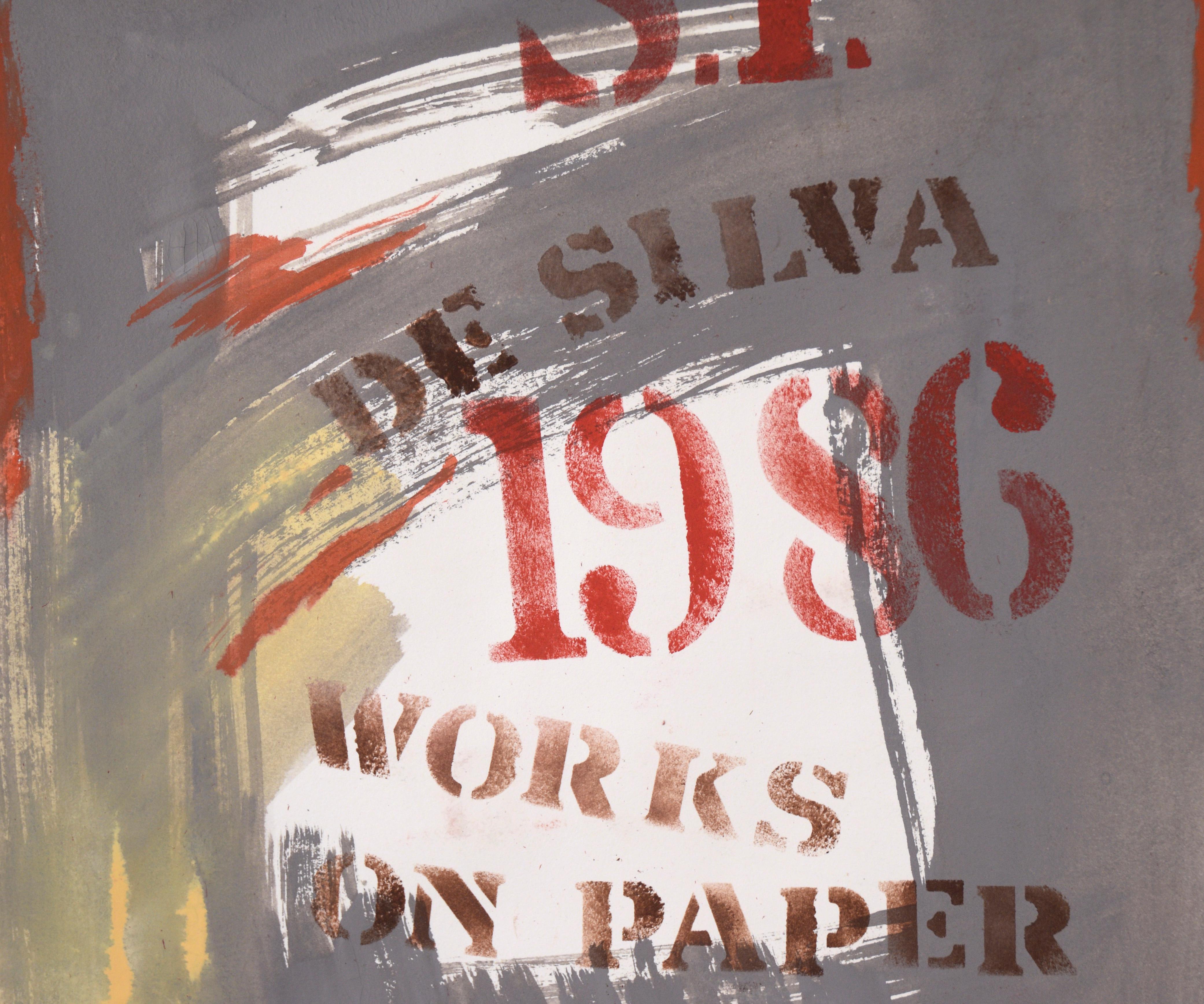 Show-Poster, Monoprint (Arbeiten auf Papier) – Vintage, lateinamerikanische Schule

Kühnes Ausstellungsplakat des in Kalifornien lebenden lateinamerikanischen Künstlers Ricardo de Silva (Amerikaner/Brasilianer, 20. Jahrhundert). Dieses Werk ist ein