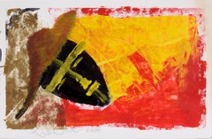 Vintage Sombrero in the Iron Mask - Geometric Abstract Expressionist in Acrylic on Paper