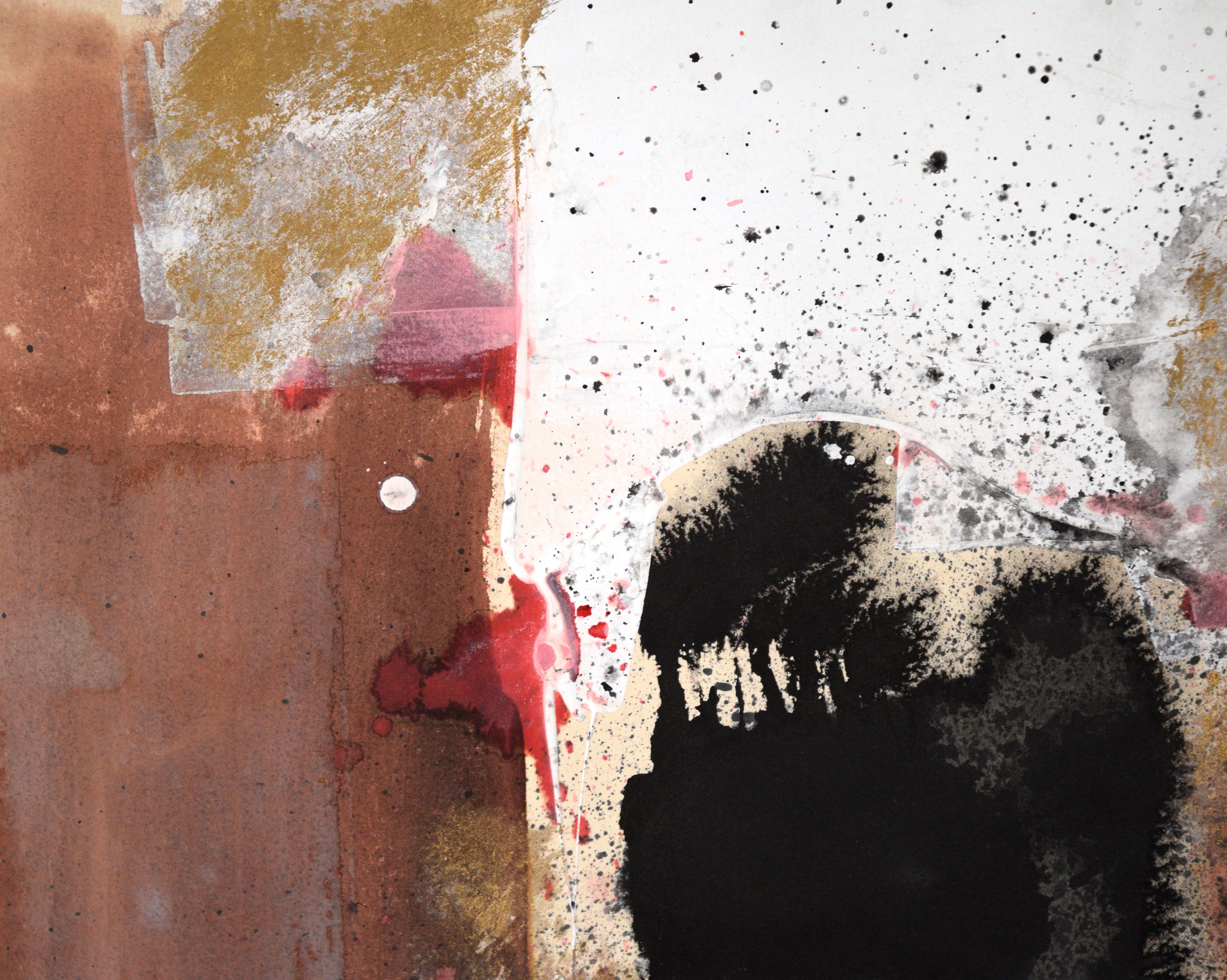 Figurativer abstrakter Expressionismus „Soweto“ in Acryl auf Papier – Painting von Ricardo de Silva