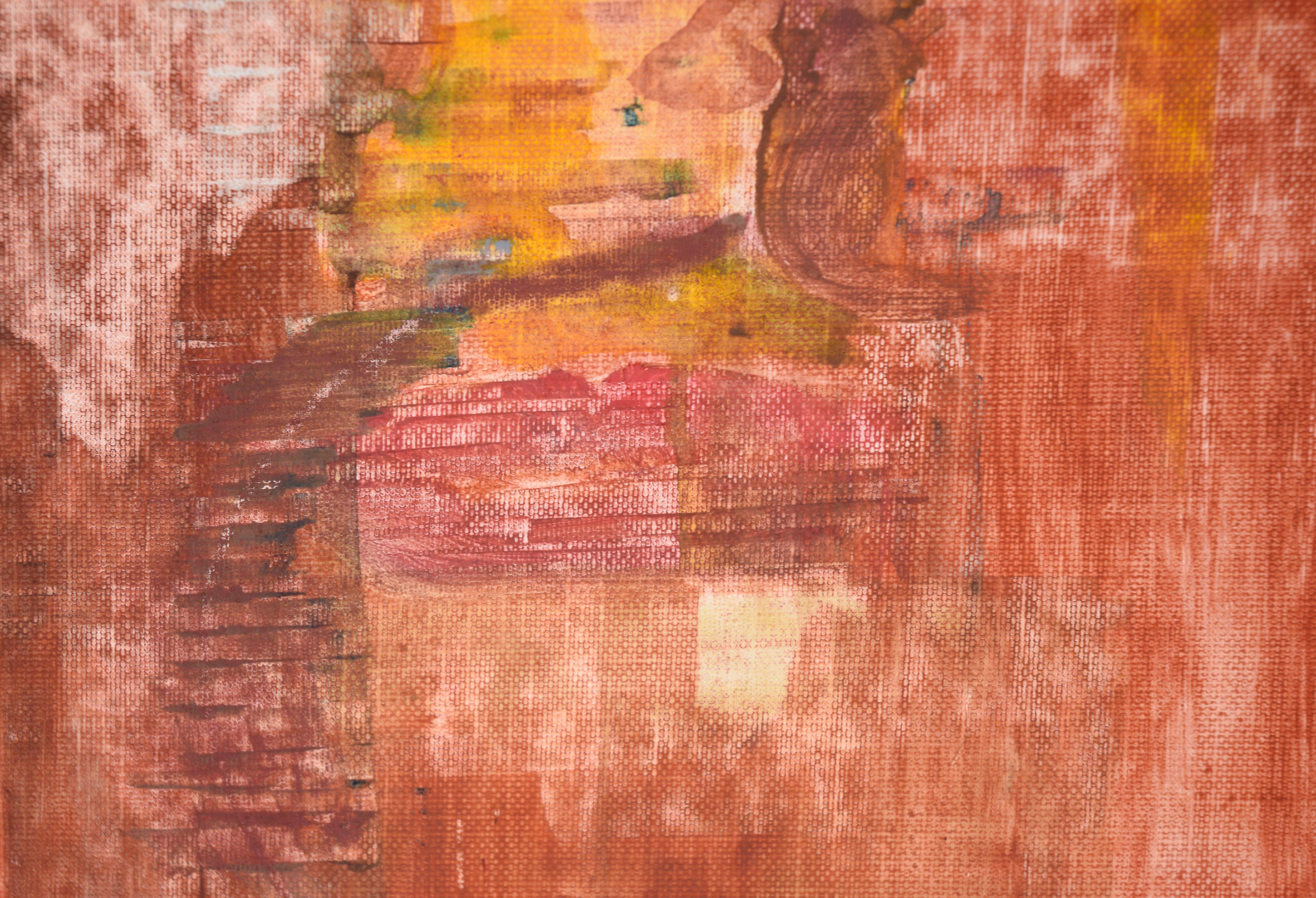 Steinerne Gesichter - Abstraktes Portrait in Acryl auf strukturiertem Papier

Abstraktes Porträt des in Kalifornien lebenden Künstlers Ricardo de Silva (Brasilianer, 20. Jahrhundert). Zwei Gesichter werden zusammengeführt, indem sie sich so