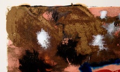The Kiss - Abstract Figurative Composition in Acrylic on Paper