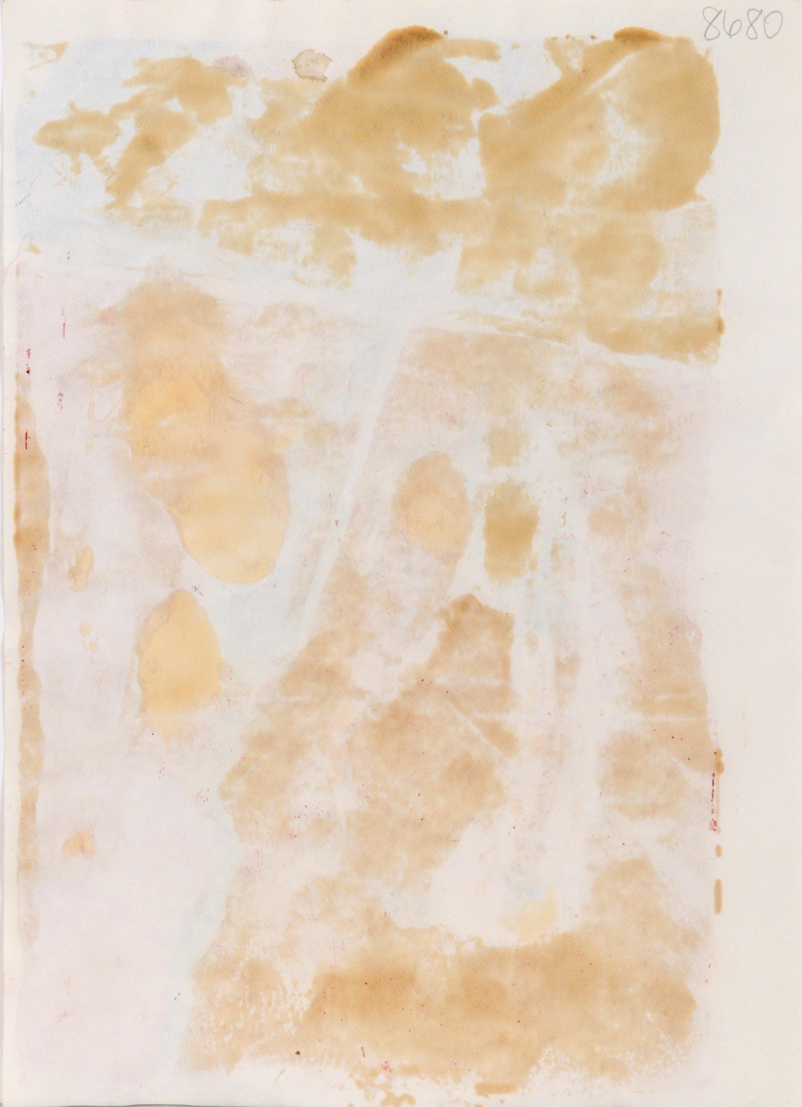 Abstrakte figurative Komposition in Acryl auf Papier – The Kiss im Angebot 4