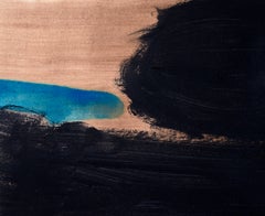 Hommage à Robert Motherwell - Composition expressionniste en acrylique sur papier