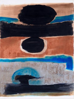 Tribute to Robert Motherwell – Expressionistische Komposition aus Acryl auf Papier