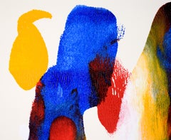 Two Figures - Abstract Impressionist Composition in Acrylic Arches Paper