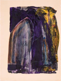 Women in Purple and Shadow - Figurative Composition in Acrylic on Paper