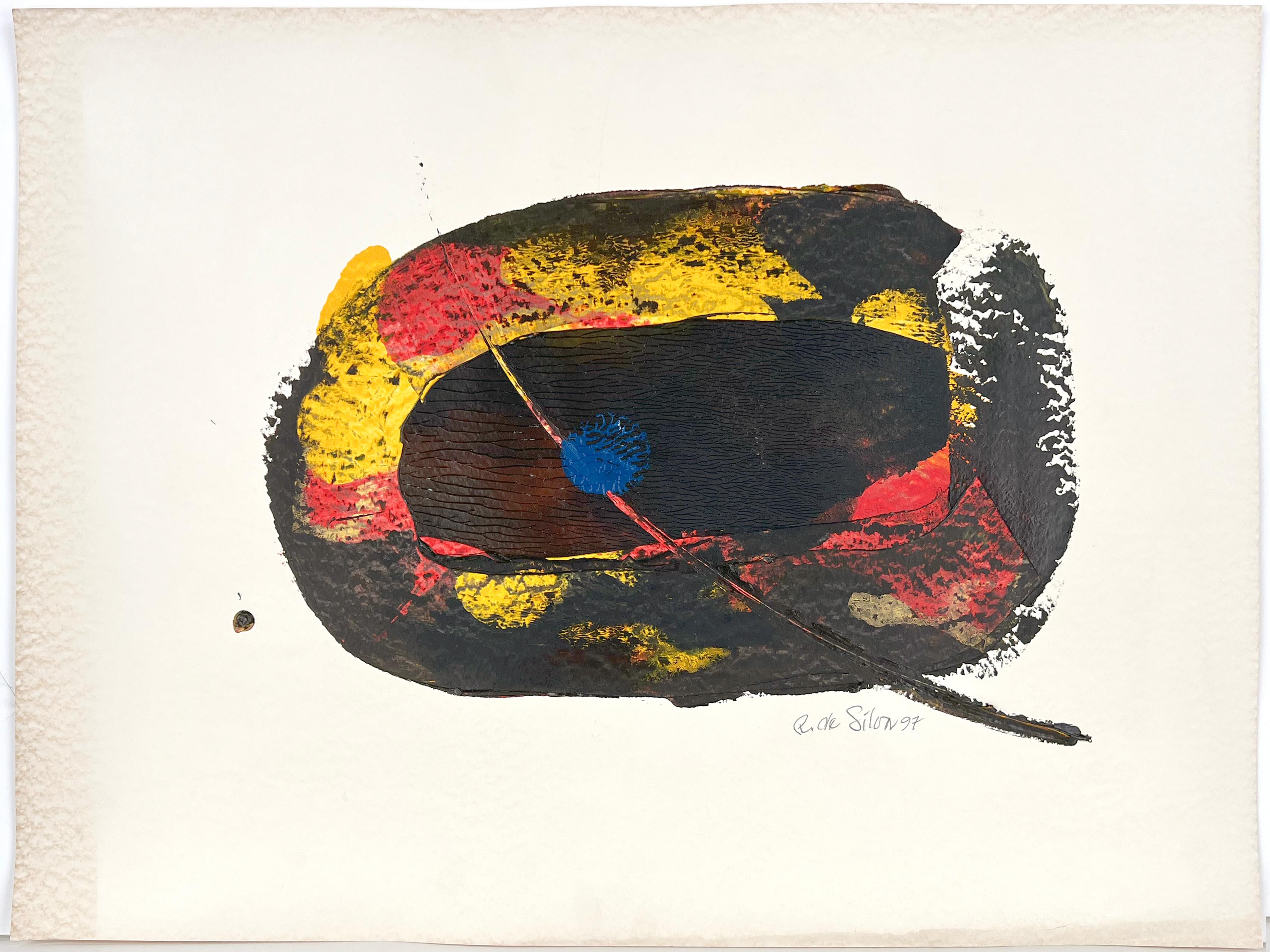 Yellow Red Umber in Oil on Paper