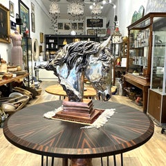 Ricardo Del Rio (1961 -) Mexico City. Large Silver Plated Horse Head Sculpture