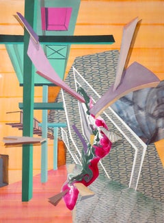 Irrupción - Surrealist Painting, Abstract, Contemporary, Art, Ricardo Gonzalez