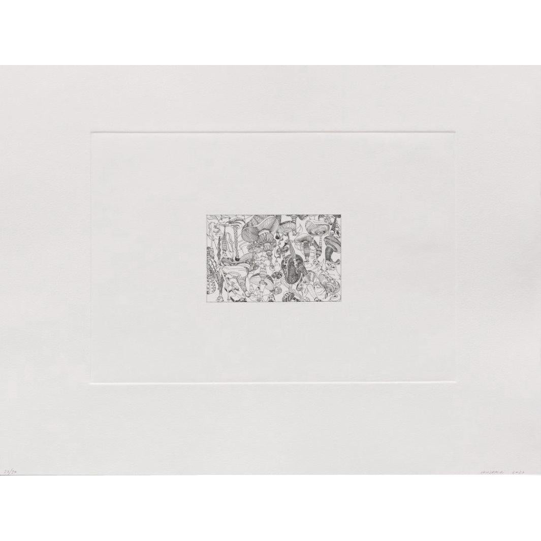 Ricardo Lanzarini etching 'Aglomeración'. 

Made in Uruguay, circa 2020.

Edition of 20.

Hand signed.

Number of edition and signature from the artist might differ from the photo as we own more than one piece.

About the artist:
Ricardo