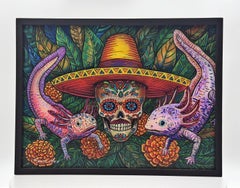 Ricardo Maya Contemporary Mexican Folk Art Día de los Muertos Painting