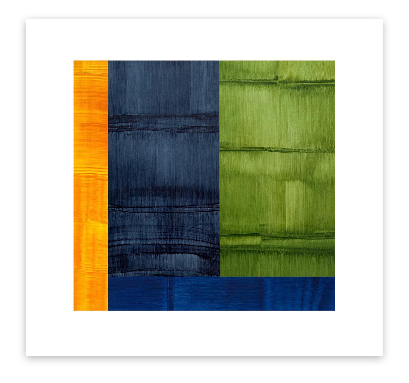 Abstraction du Bhoutan avec vert - 1 - Art de Ricardo Mazal