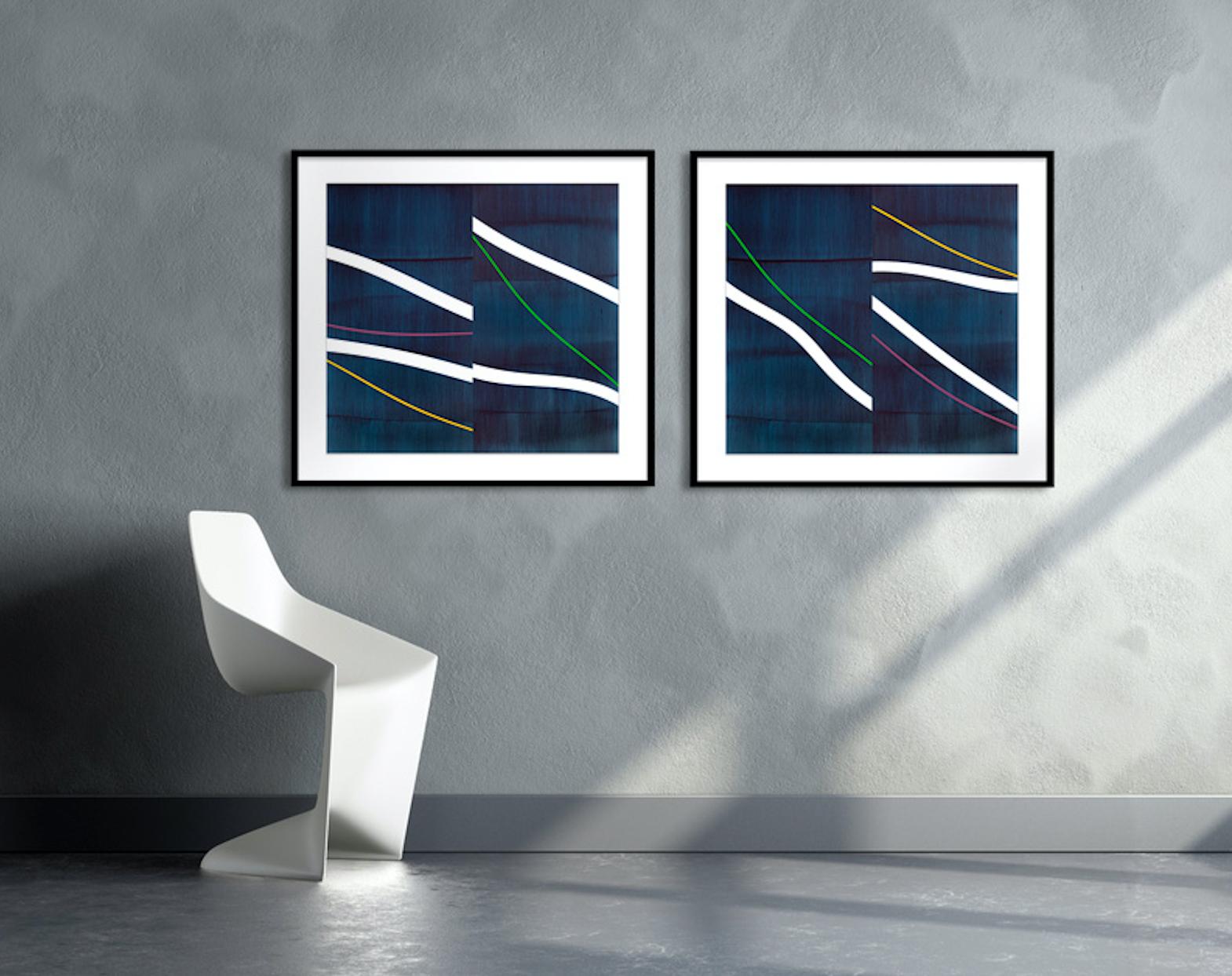 Noche Transfigurada P-2 - Black Abstract Print by Ricardo Mazal