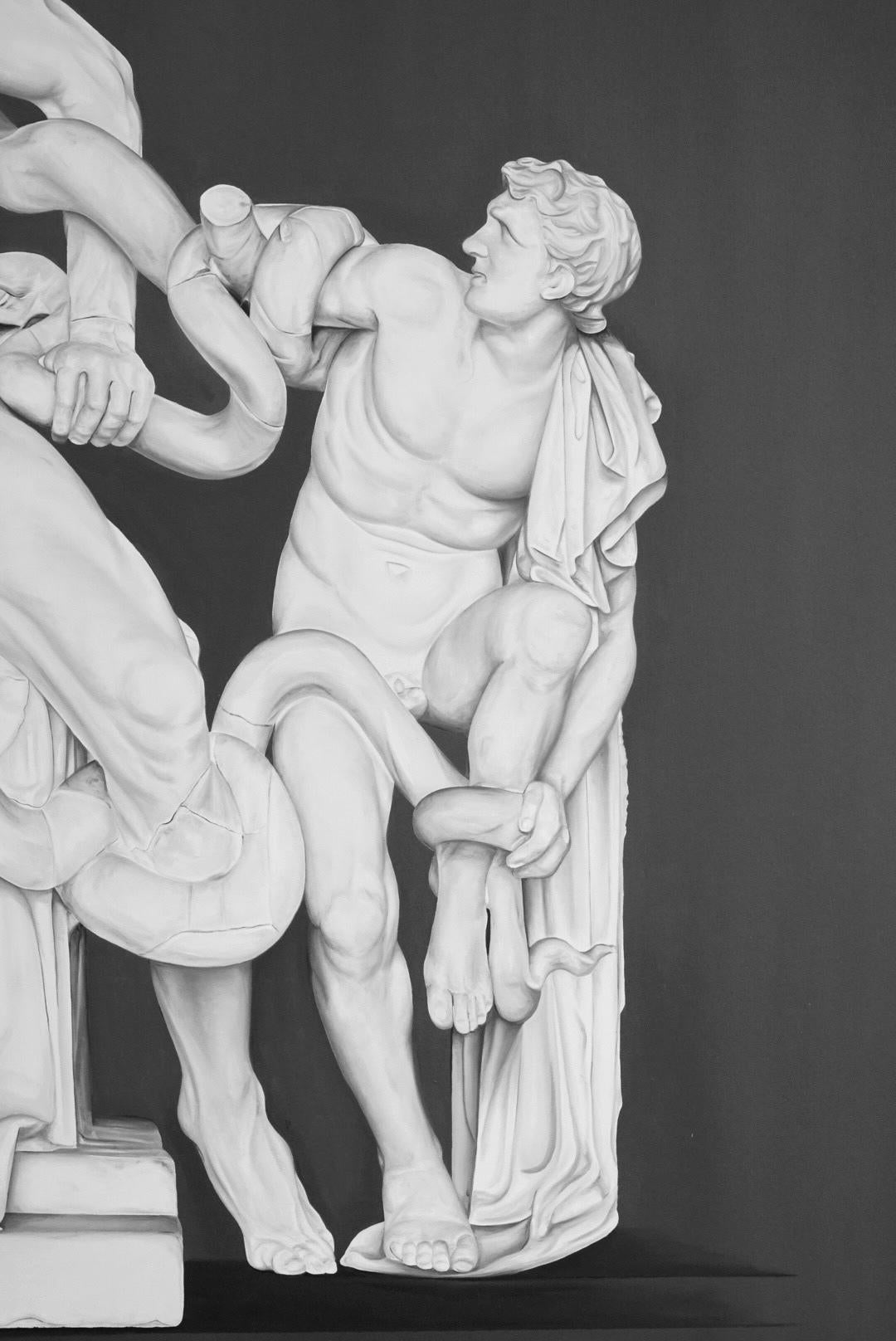 Laocoonte e i suoi figli di Ricardo Rodriguez Cosme - Olio su tela in vendita 3