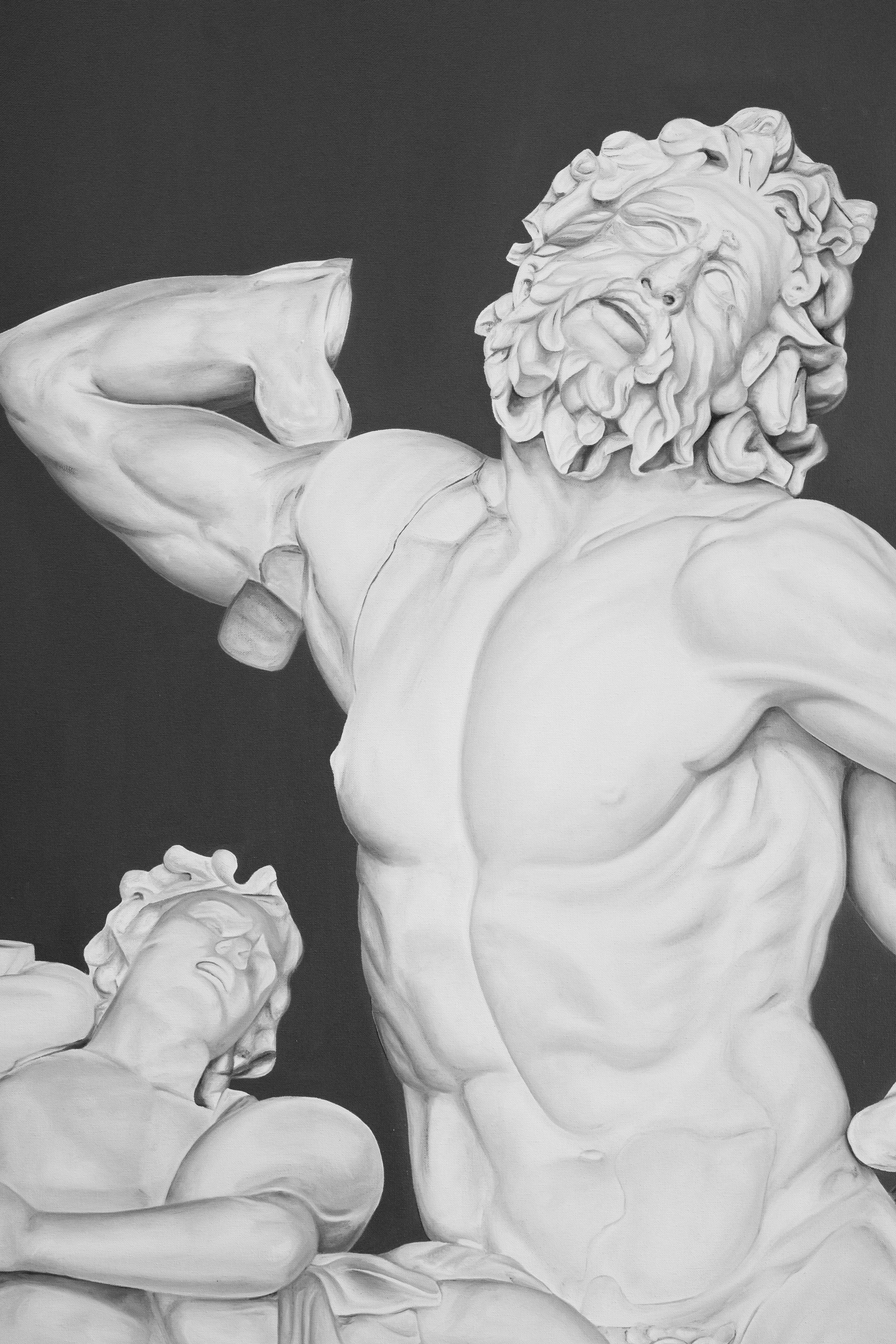 Laocoonte e i suoi figli di Ricardo Rodriguez Cosme - Olio su tela in vendita 5