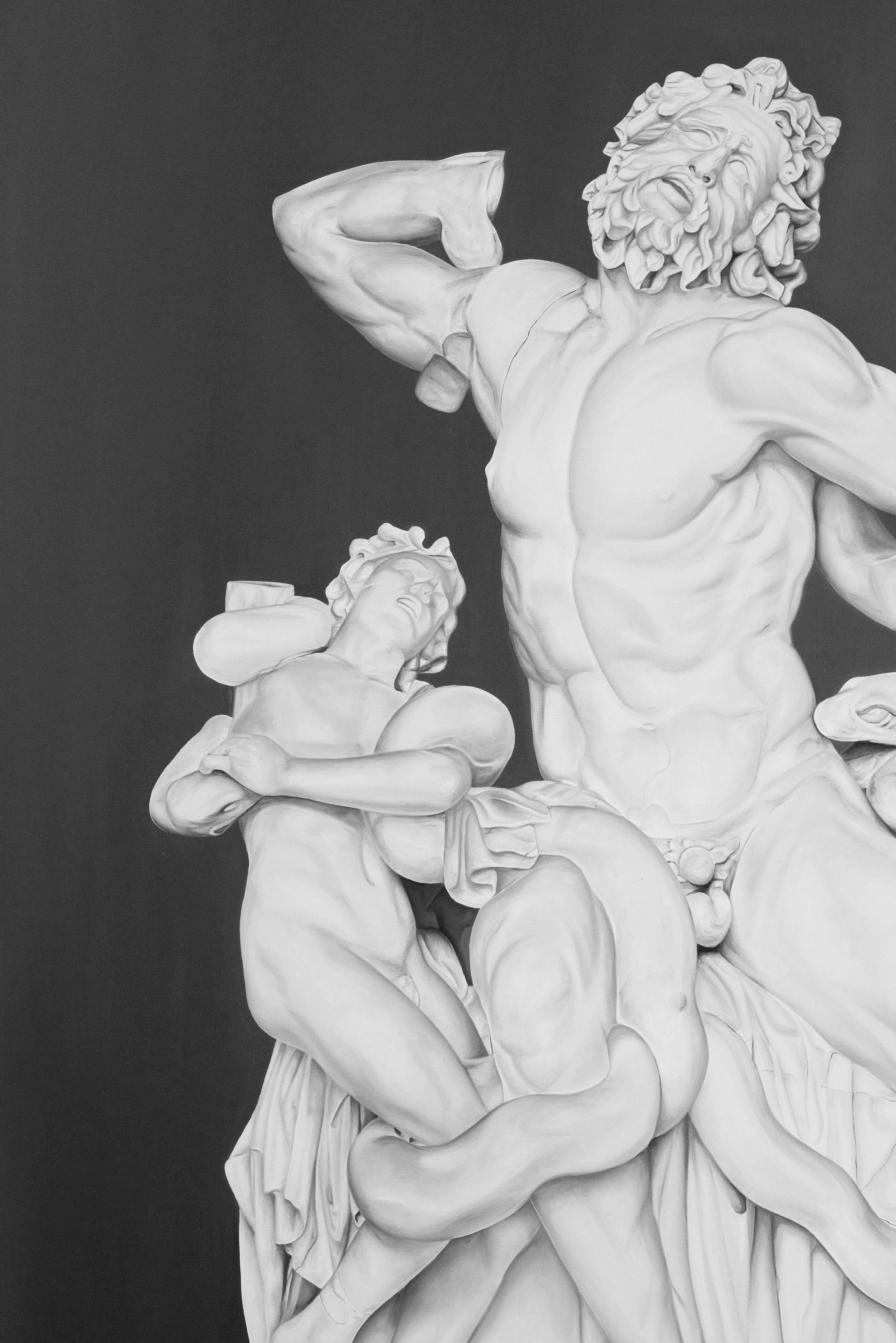 Laocoonte e i suoi figli di Ricardo Rodriguez Cosme - Olio su tela in vendita 6