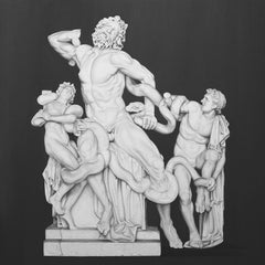 Laocoon and his son fils par Ricardo Rodriguez Cosme - Huile sur toile