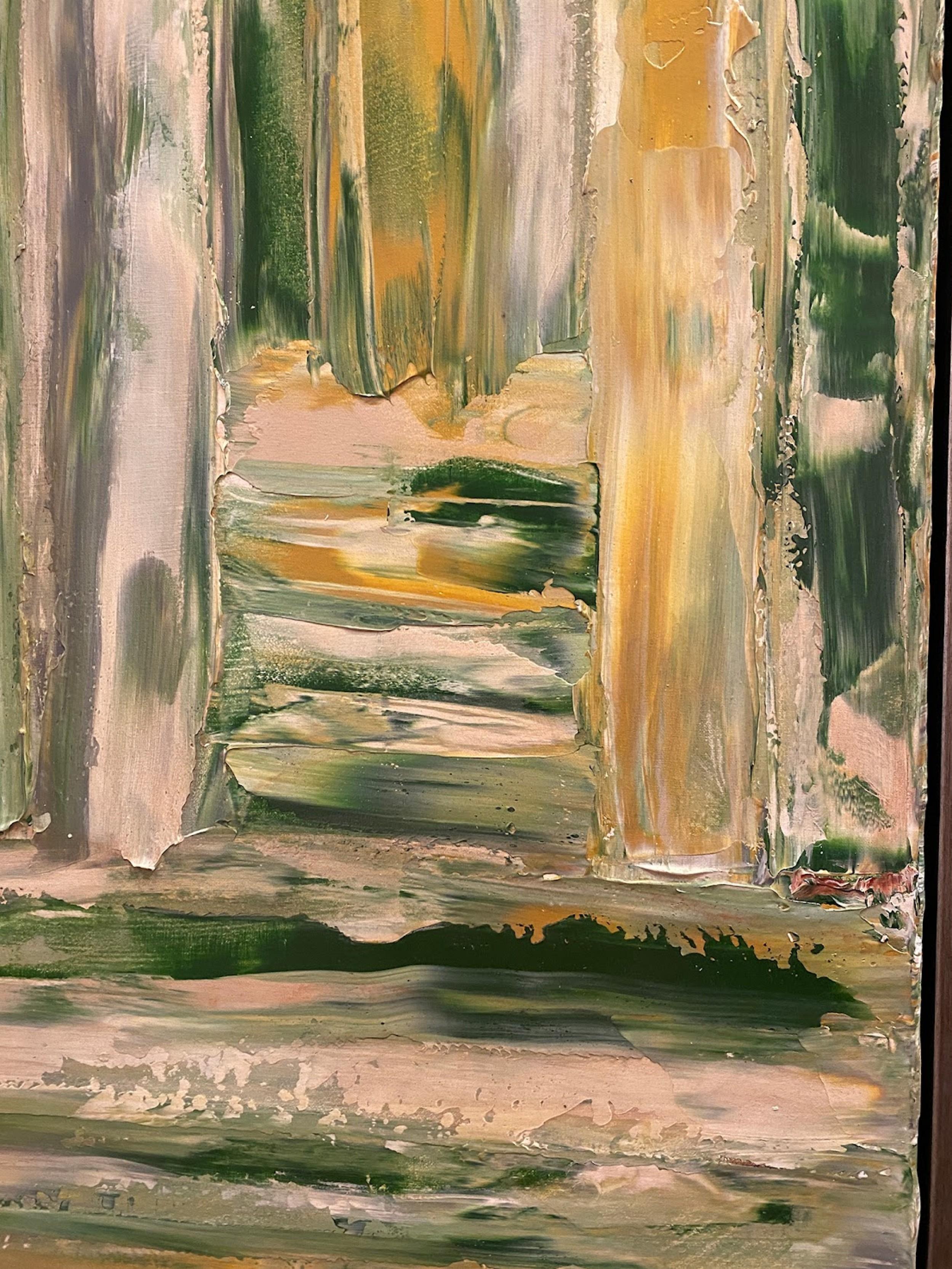Moderno Ricardo Rumi Pittura ad olio astratta americana contemporanea con cornice, intitolata: 