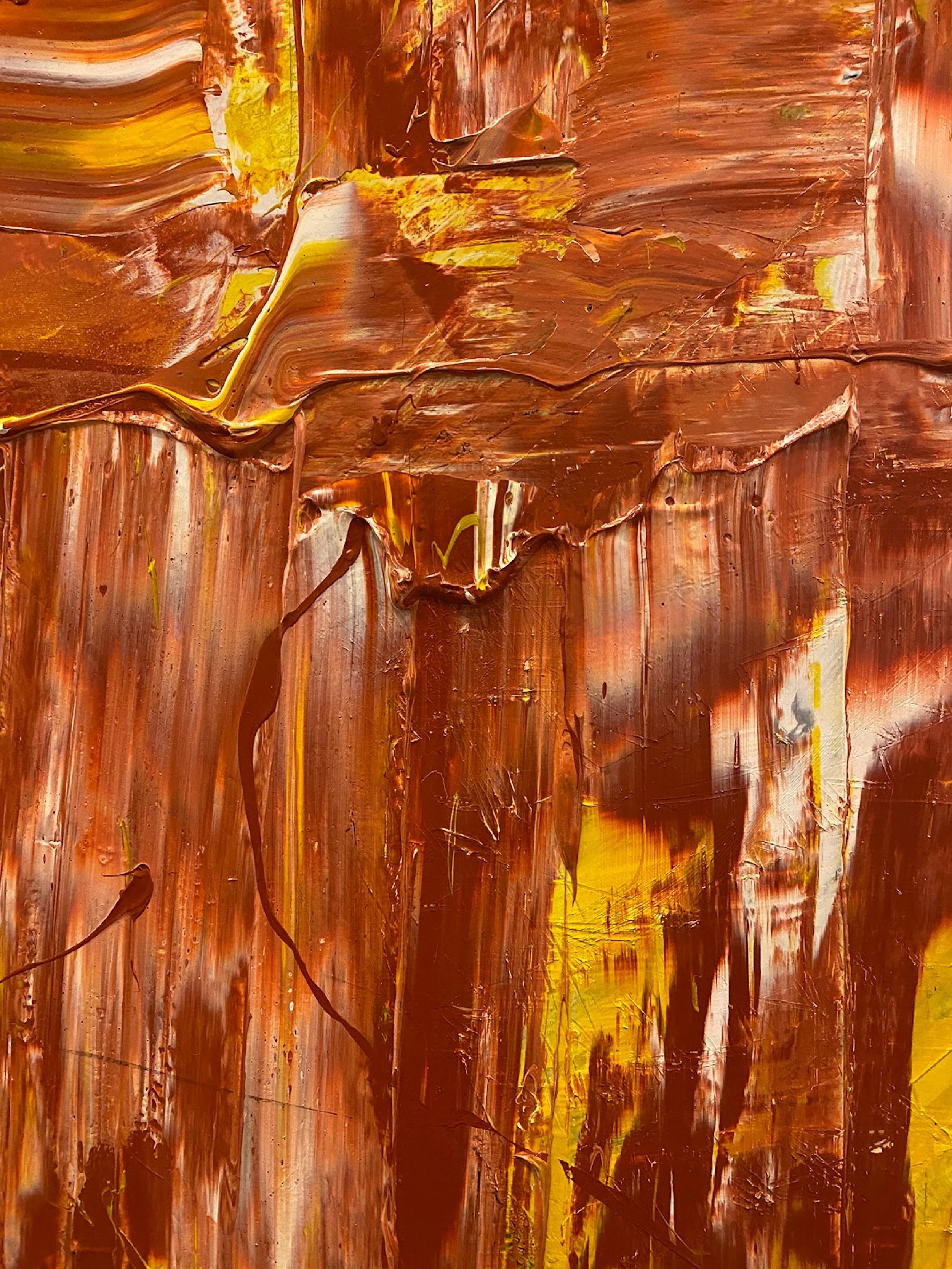Modern Ricardo Rumi American Framed Abstract Oil Painting, titled: 