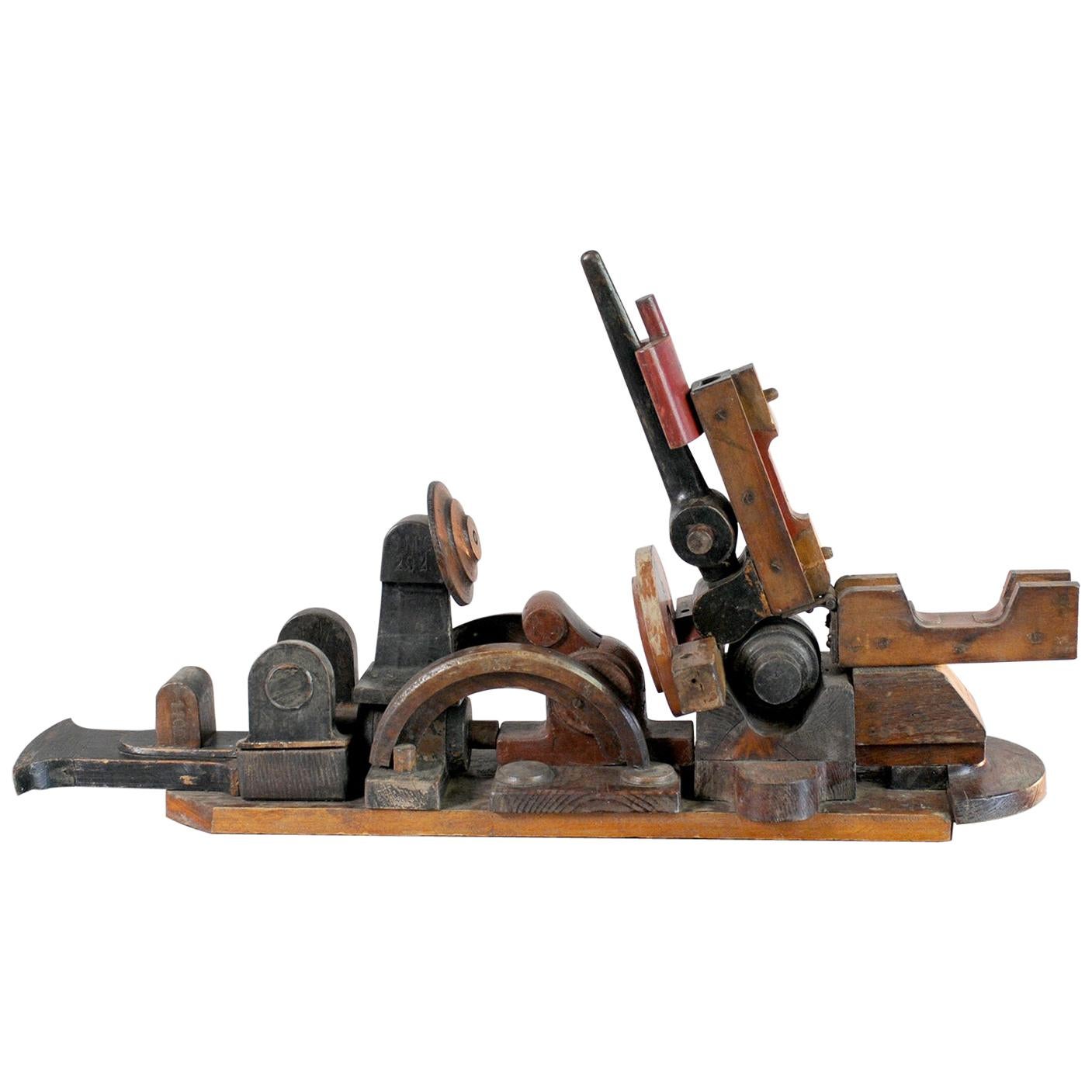 Ricardo Santamaria, Wooden Sculpture, France, 1970 For Sale