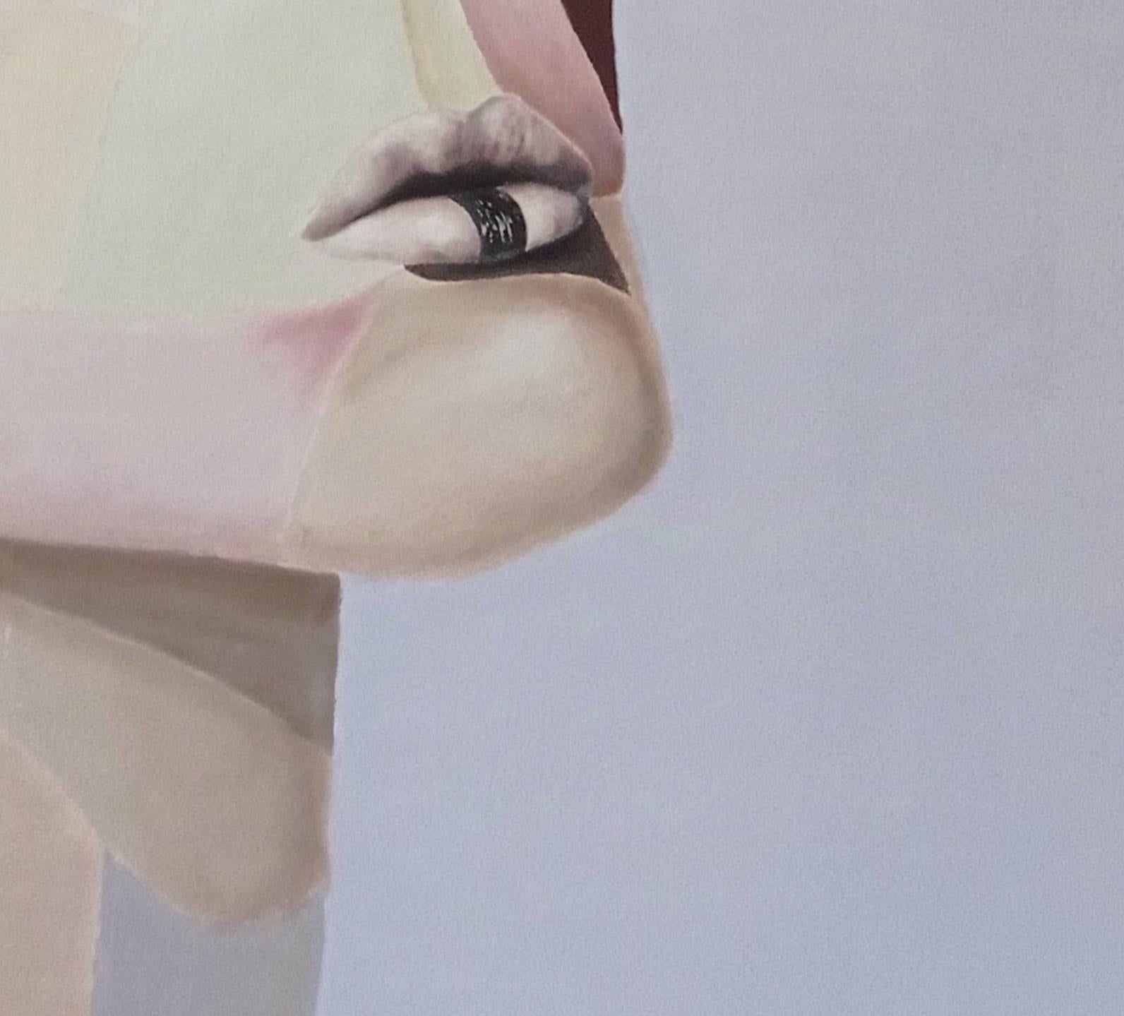 Anthony - 21° secolo, pittura a olio, tela, ritratto, commento sociale - Painting di Ricardo Tena