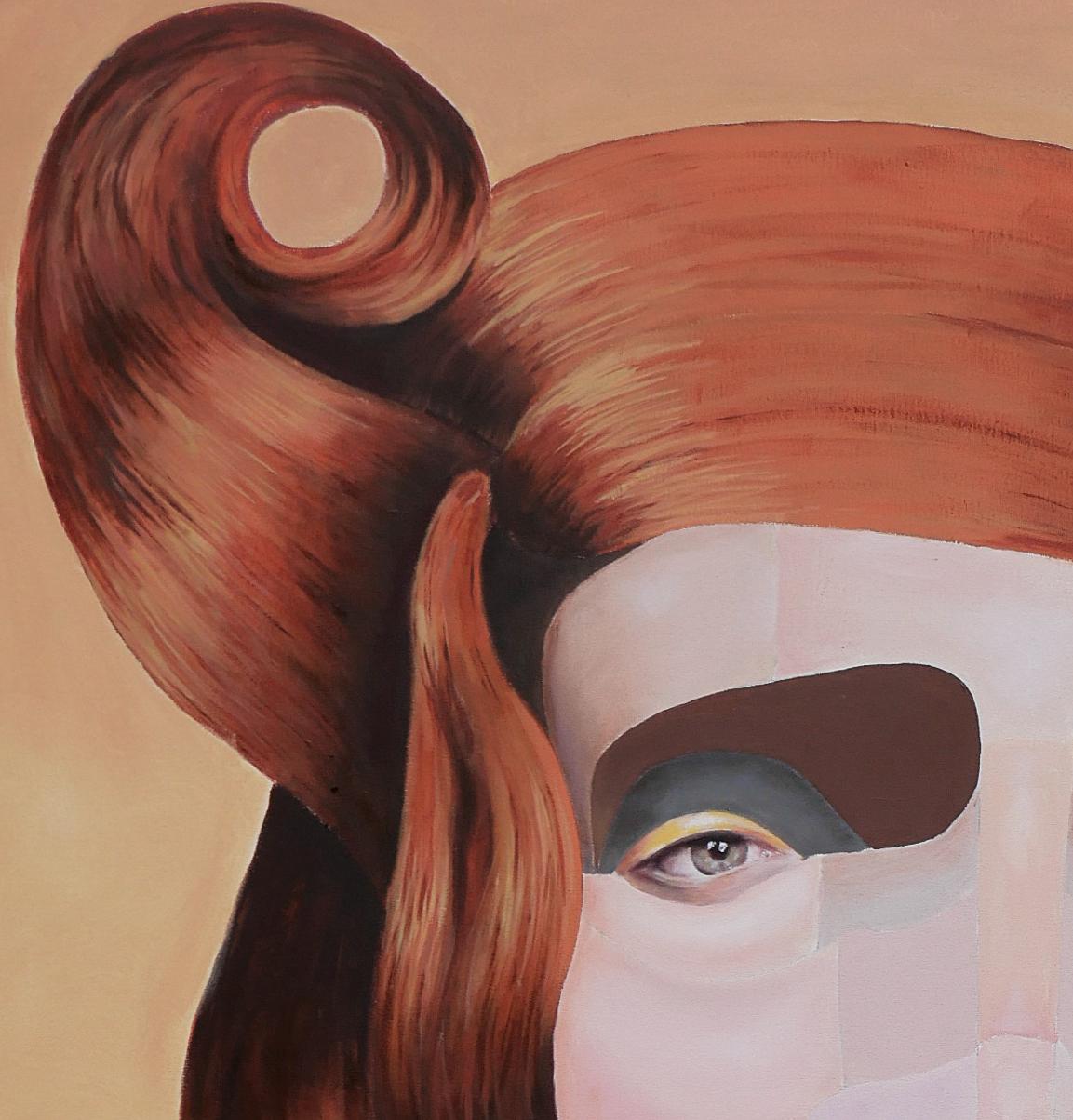 Florencia - Siglo XXI, pintura al óleo, lienzo, retrato, comentario social - Painting de Ricardo Tena
