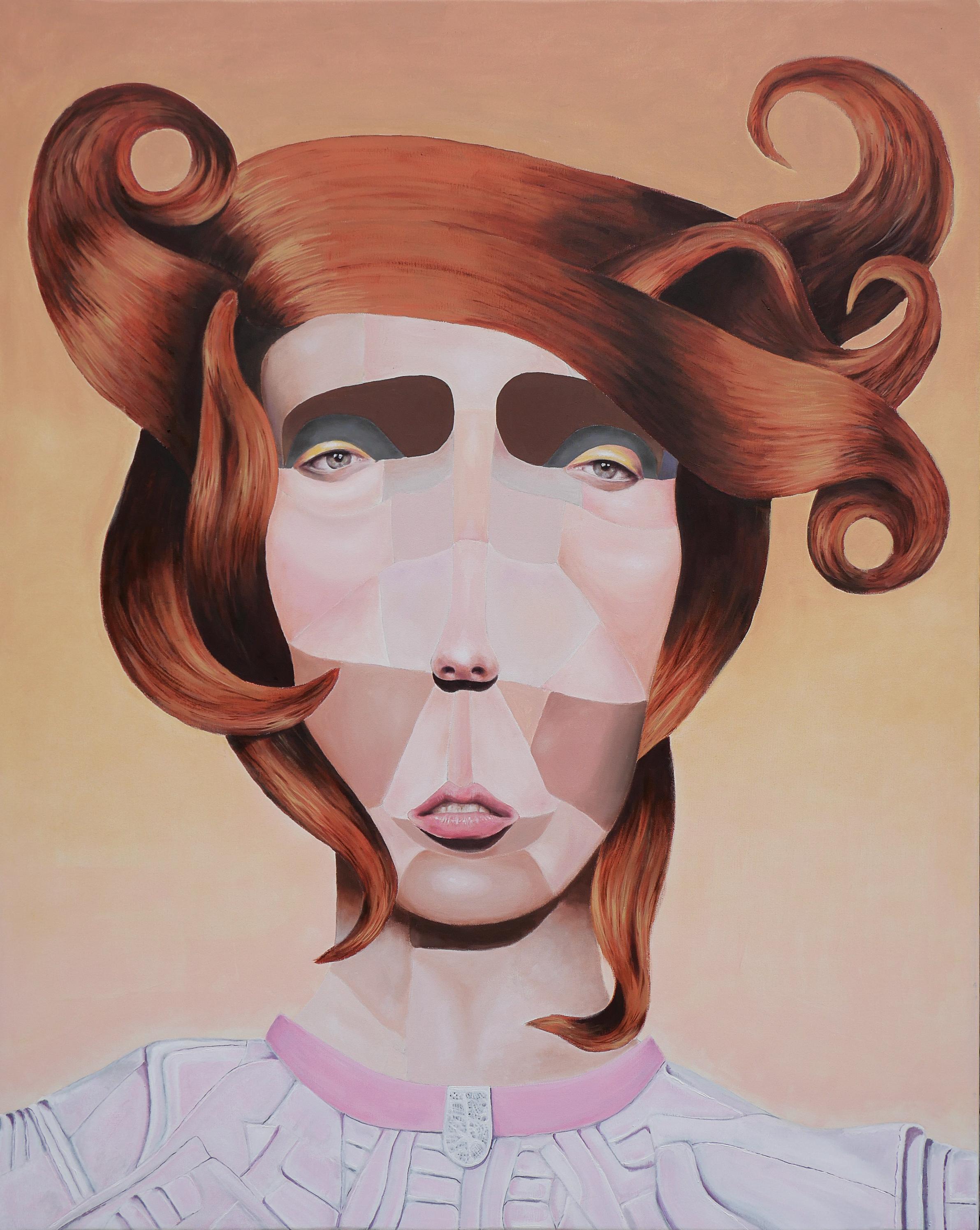 Portrait Painting de Ricardo Tena - Florencia - Siglo XXI, pintura al óleo, lienzo, retrato, comentario social