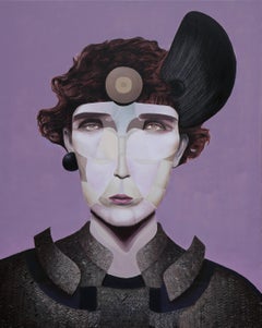 Samu - 21st Century, oil painting, canvas, portrait, social commentary