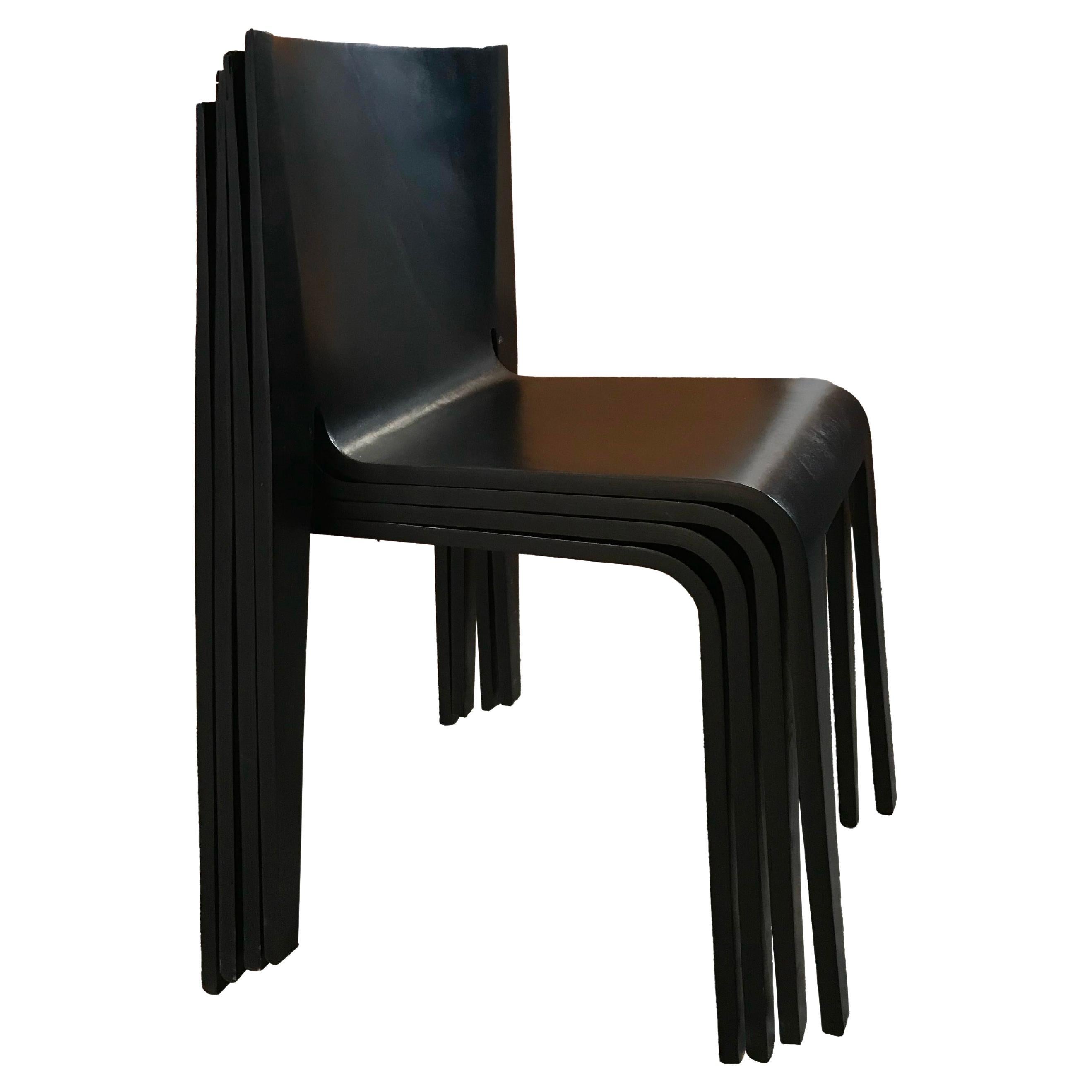 Rare Set of Six Stacking Chairs Designed by Wm. Rietveld, circa 1960