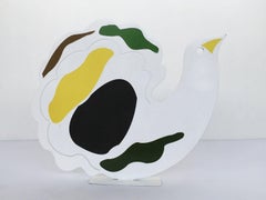 Italy 1980 Riccardo Dalisi White Metal Painted Sculpture Nuvolella