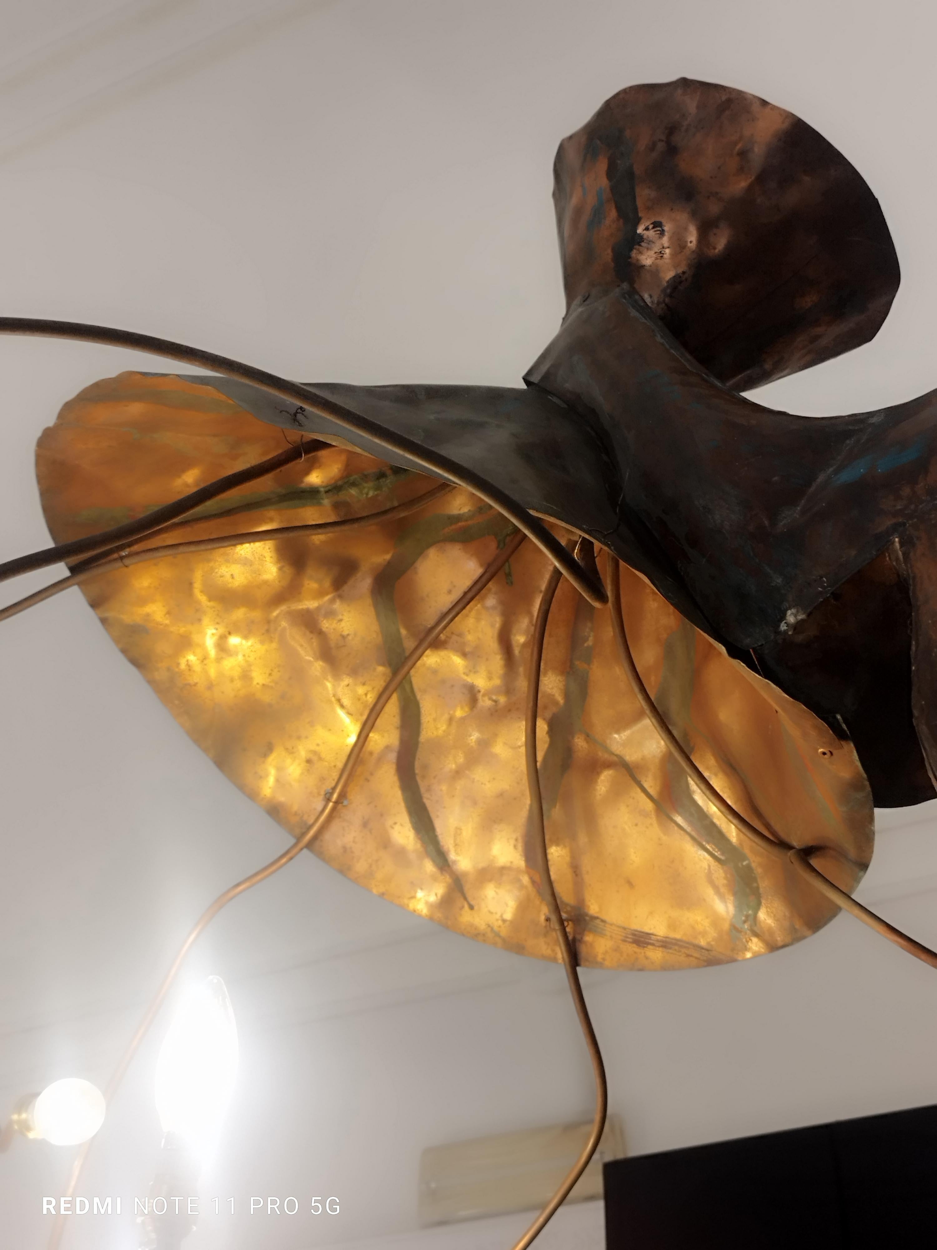 Riccardo Dalisi Lámpara de pared escultórica 'Parthenope', Italia 1995 Cobre en venta