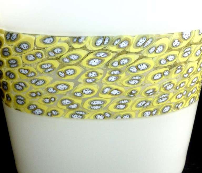 Italiano Venini Riccardo Licata Murano Doppio Incalmo Murrine Vaso in vetro artistico italiano in vendita