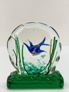 Riccardo Licata Midcentury Murano Glass "Aquarium" Sculpture for Cenedese, 1960s