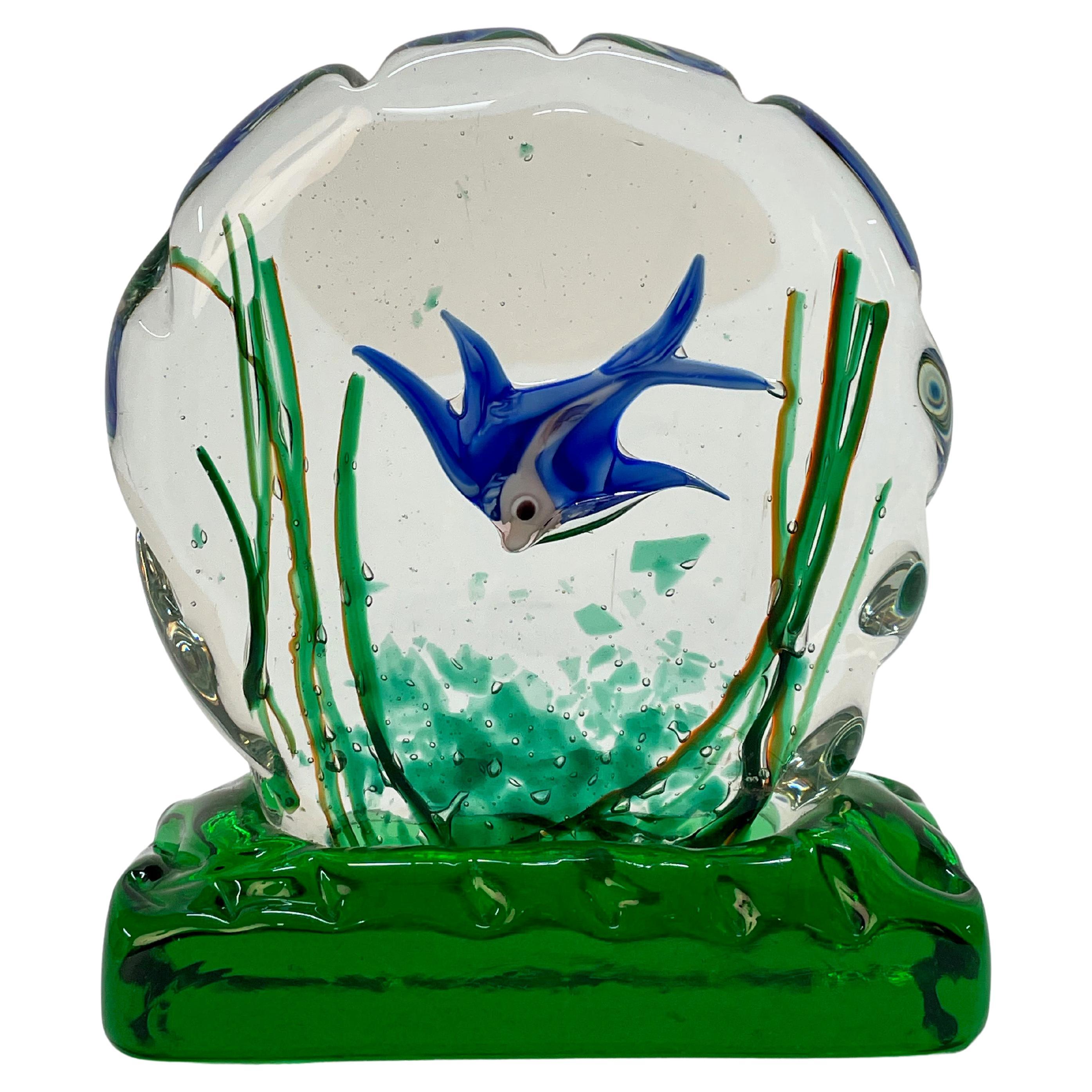 Riccardo Licata Midcentury Murano Glass "Aquarium" Sculpture for Cenedese, 1960s