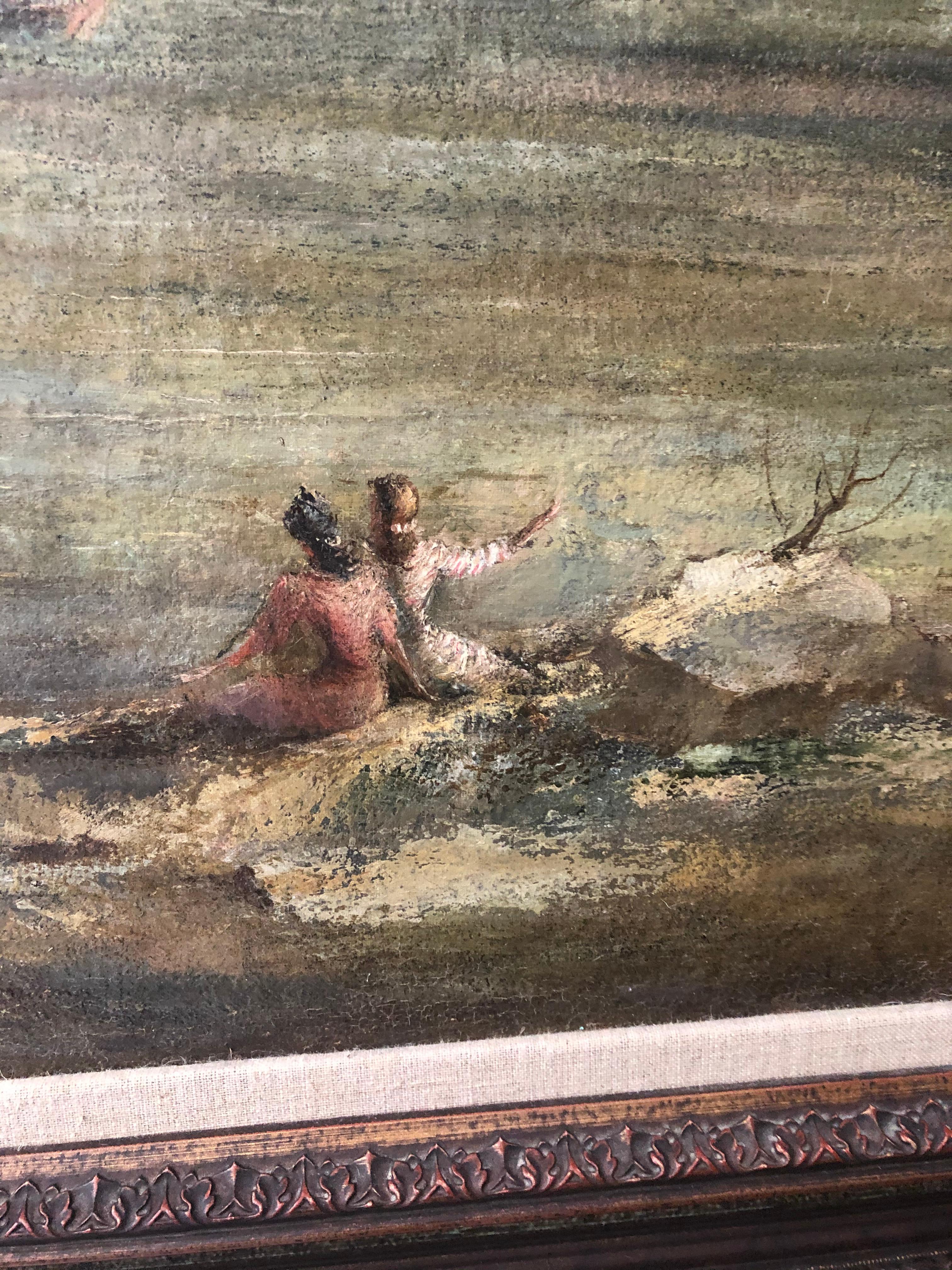 Riccardo Magni: 1886-1964. Der bekannte Künstler wurde in Italien geboren und studierte in Paris, bevor er in den 1930er Jahren in die Vereinigten Staaten zog. Er hat ein Auktionsergebnis von $6625 für ein kleineres Porträtgemälde. Dieses fabelhafte