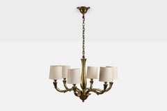 Riccardo Scarpa, Chandelier, Bronze, Fabric, France, 1960s